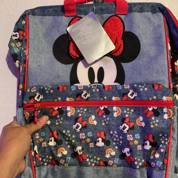 Disney Minnie Mouse Denim
Rainbow Backpack NWT - Picture 3 of 9